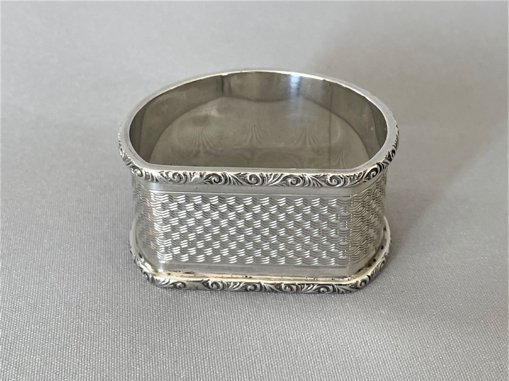 A Set Of 6 Boxed Art Deco Silver Napkin Rings View VIII