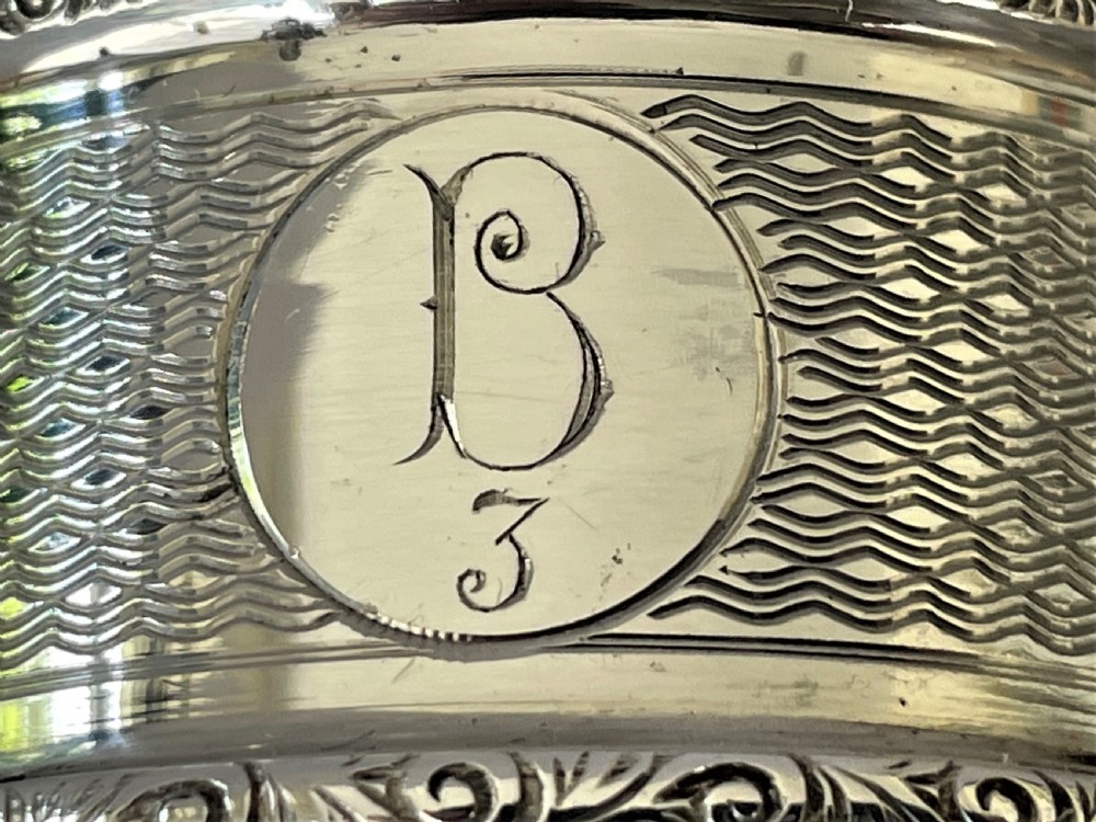 A Set Of 6 Boxed Art Deco Silver Napkin Rings View IX