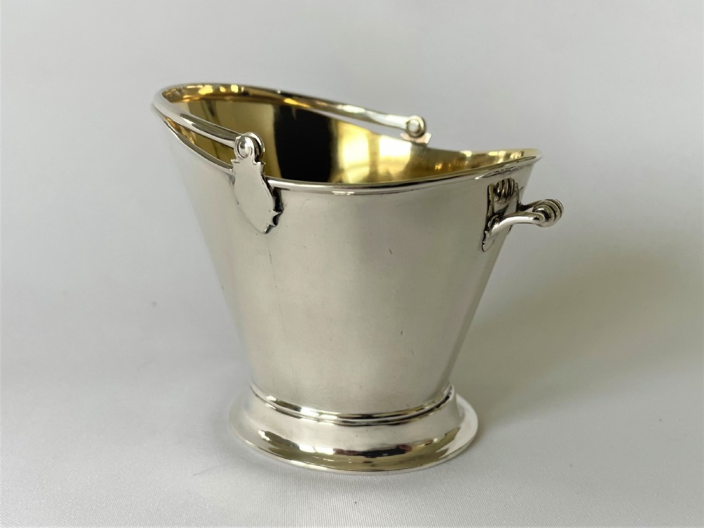 A Stunning Novelty Edwardian Silver 'coal Scuttle' Sugar Bowl View IV