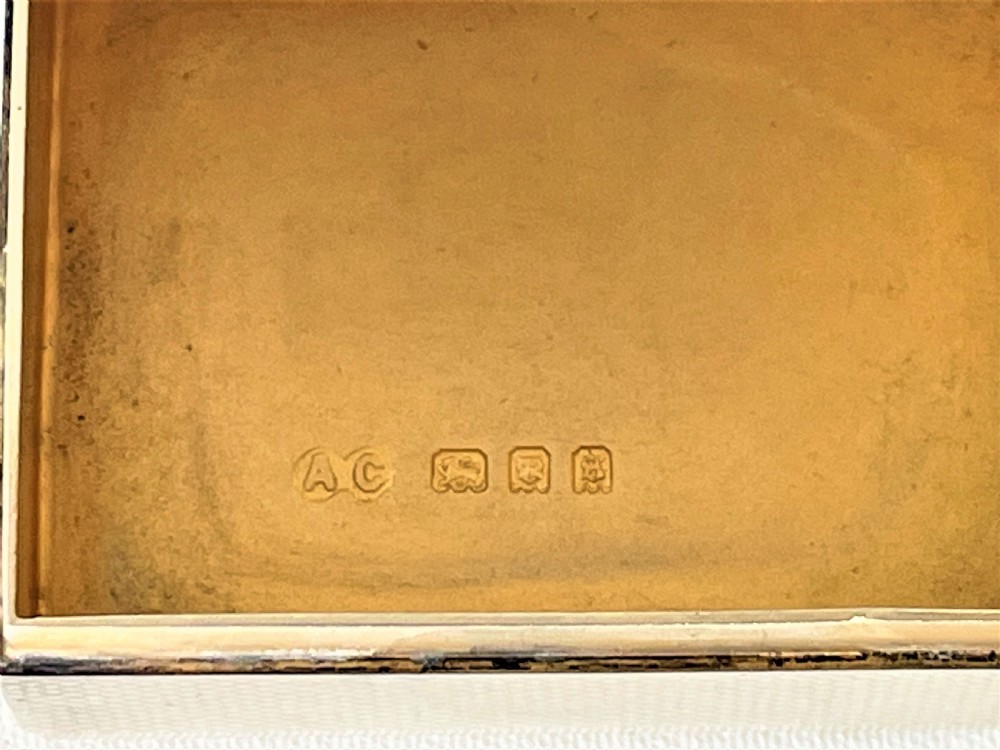 A superb Art Deco silver & stone set pill box View VII