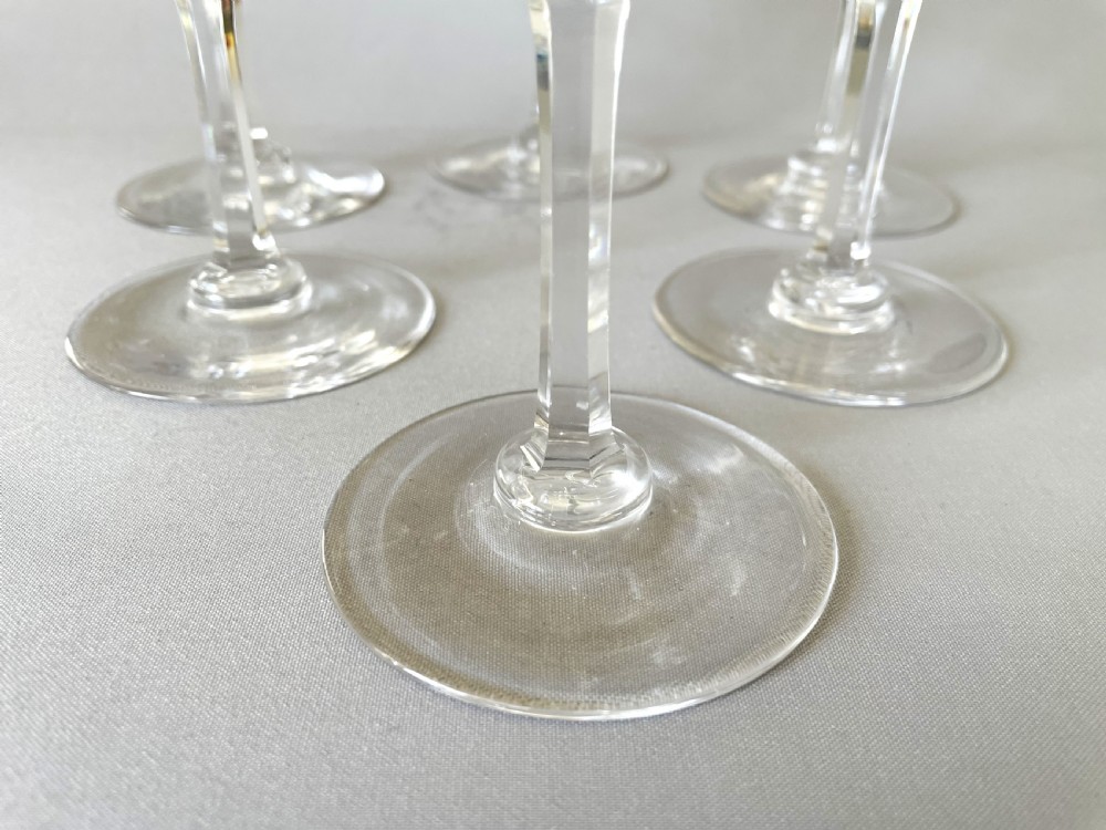 A set of six Victorian cut glass champagne coupes View III