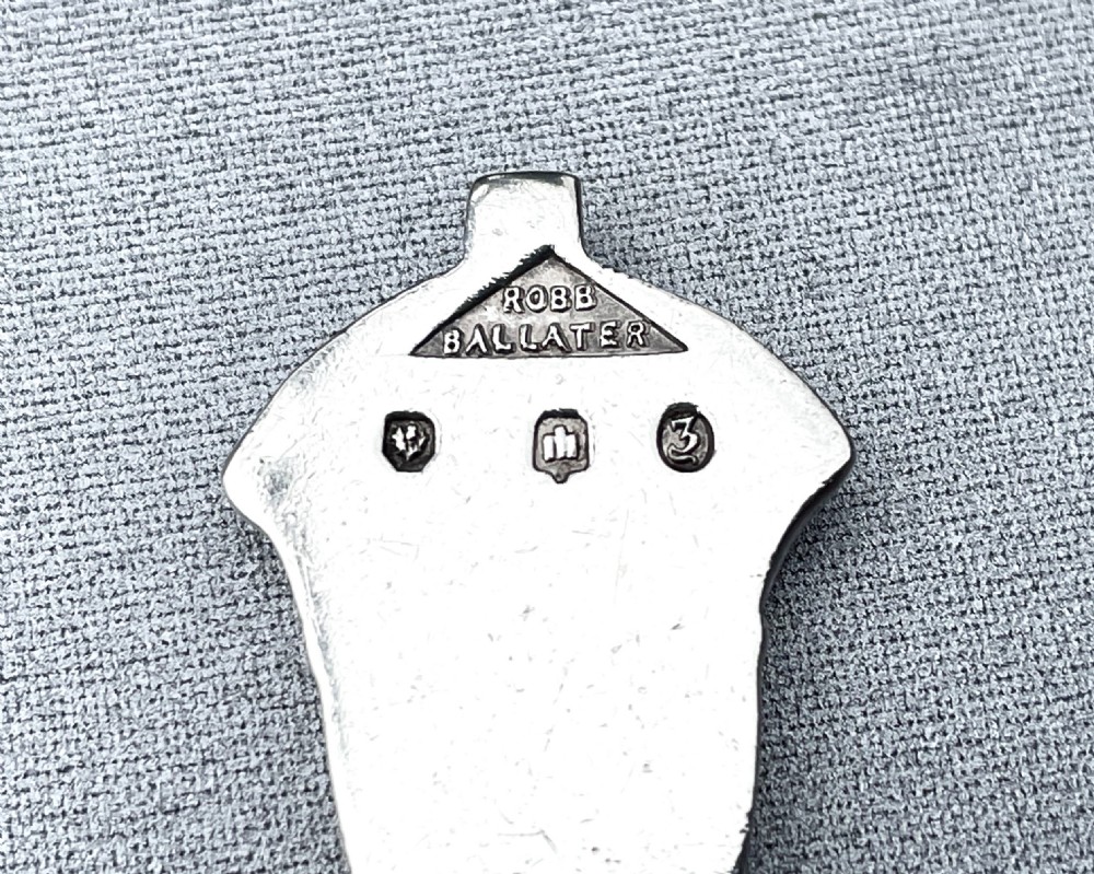 A rare Ballater Scottish Provincial silver caddy spoon View II
