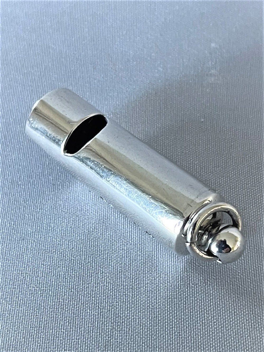 A Large Victorian Silver Dog Whistle