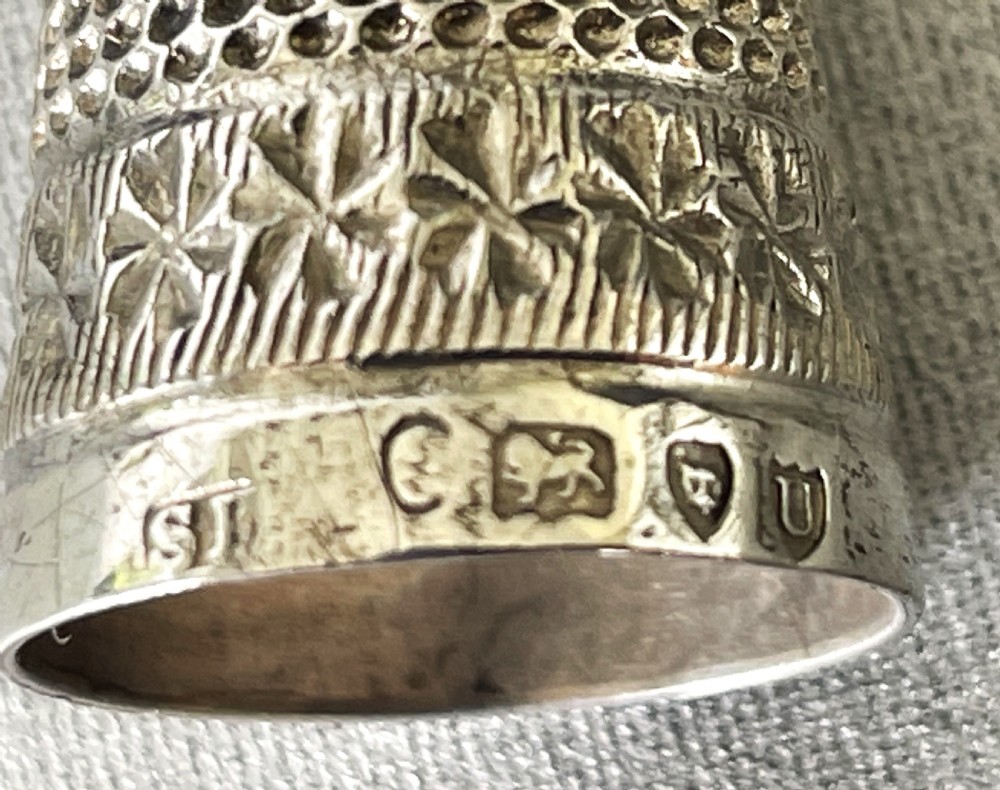 A charming Victorian cased silver thimble View V