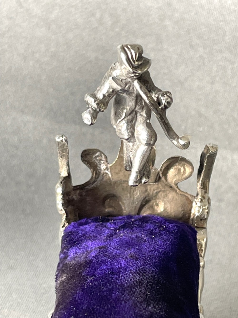 A Victorian silver novelty sledge pin cushion View IX