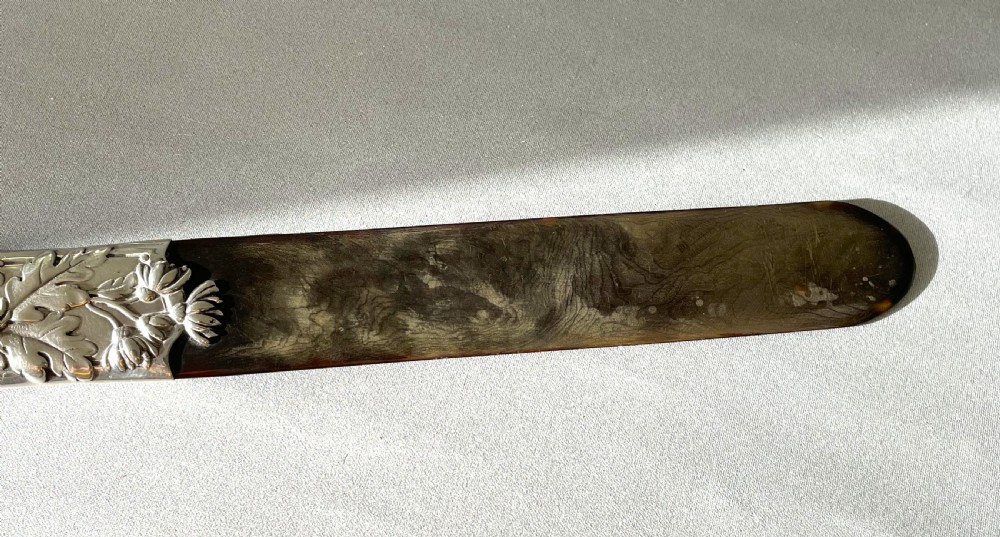 A fabulous Edwardian silver & tortoiseshell page turner View III