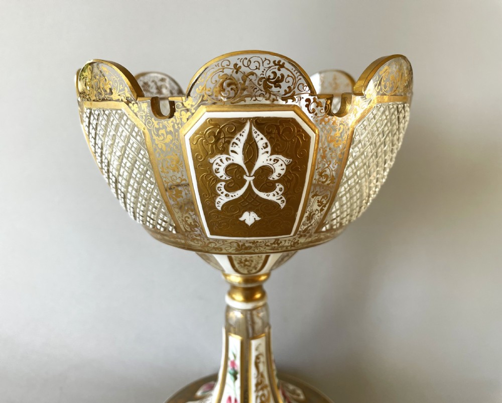 A magnificent late 19th Century Bohemian pedestal vase View IV