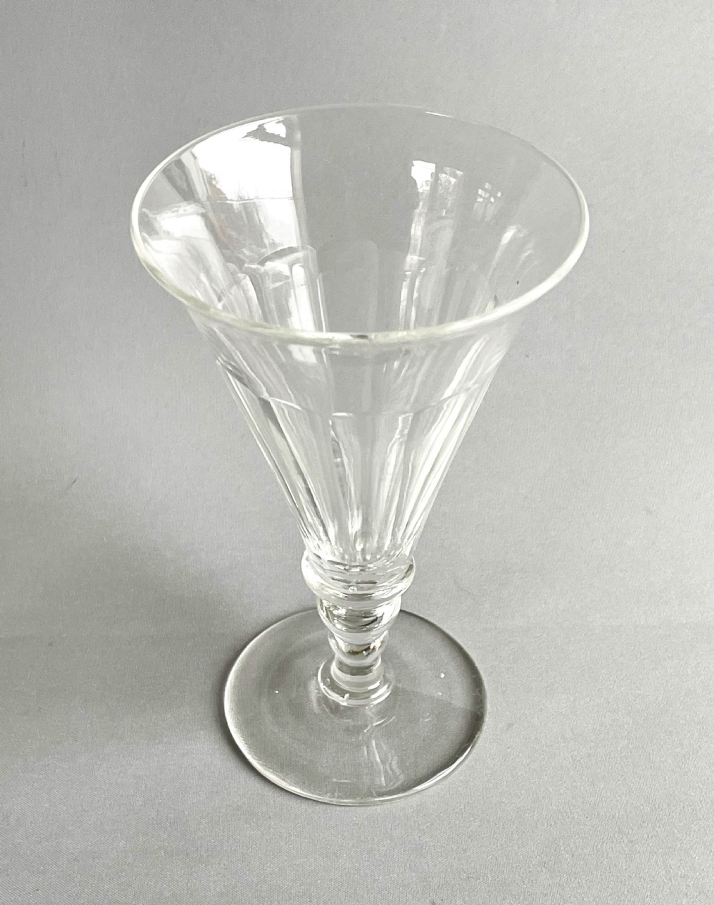 A large Victorian cut glass wine flute View II