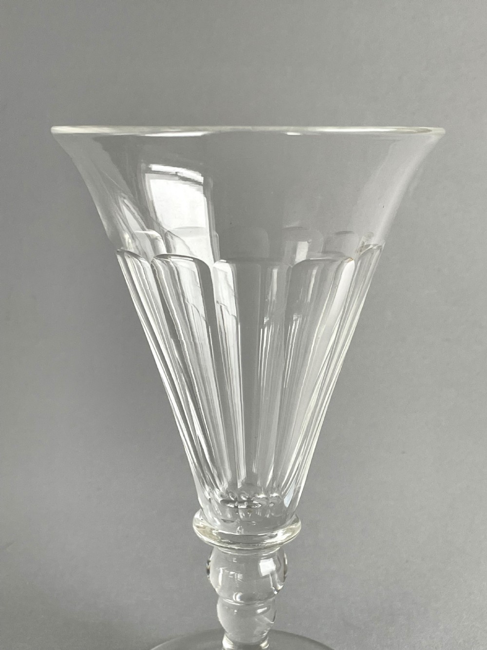 A large Victorian cut glass wine flute View IV