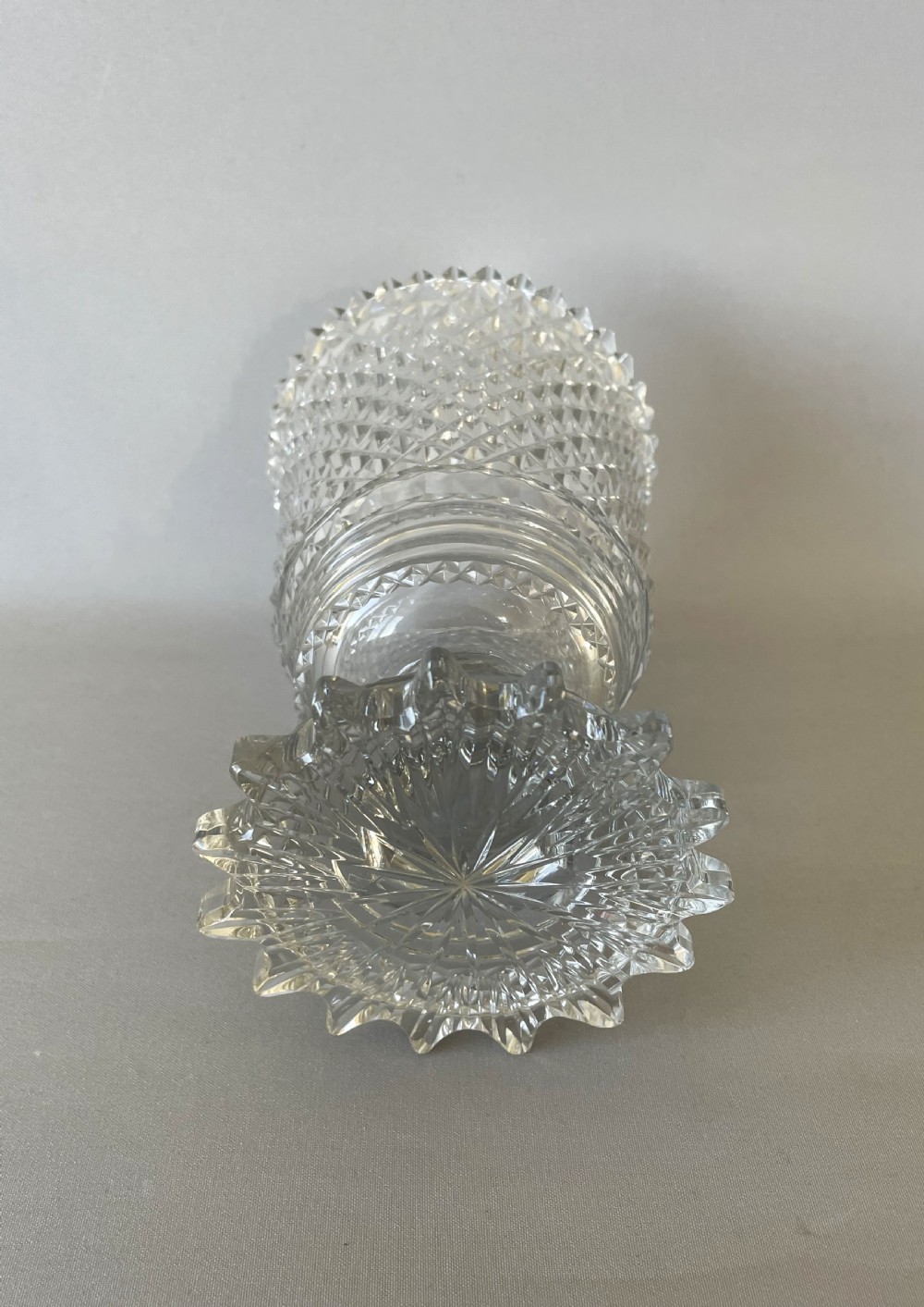 A fabulous Victorian cut glass sweetmeat goblet View V