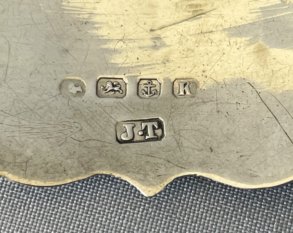 A desirable pair of Victorian silver Rum & Gin decanter labels View V