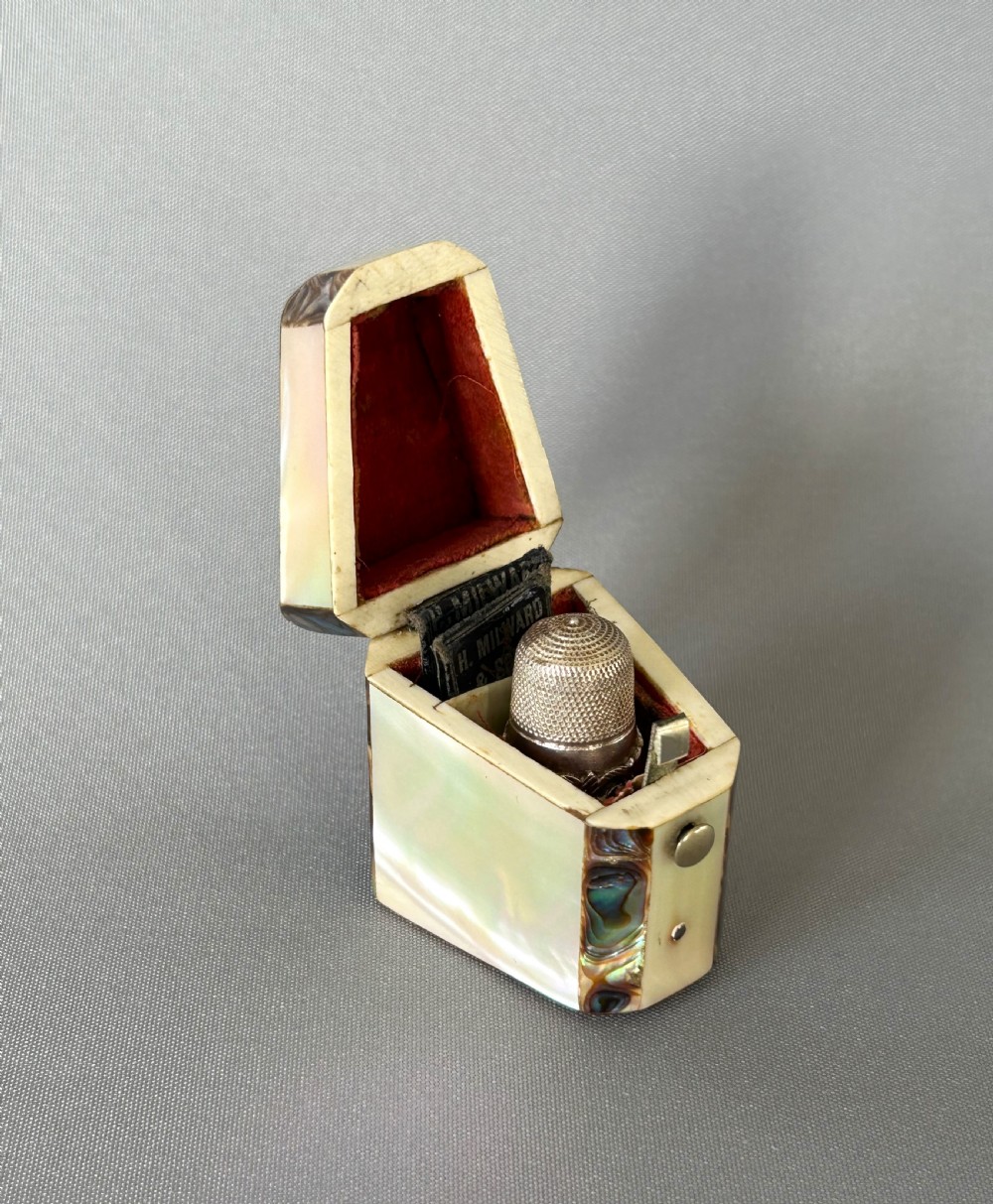 A Victorian novelty 'knife box' thimble/needle case View IV
