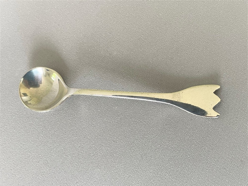A Victorian novelty silver coal scuttle mustard pot & spoon View VIII