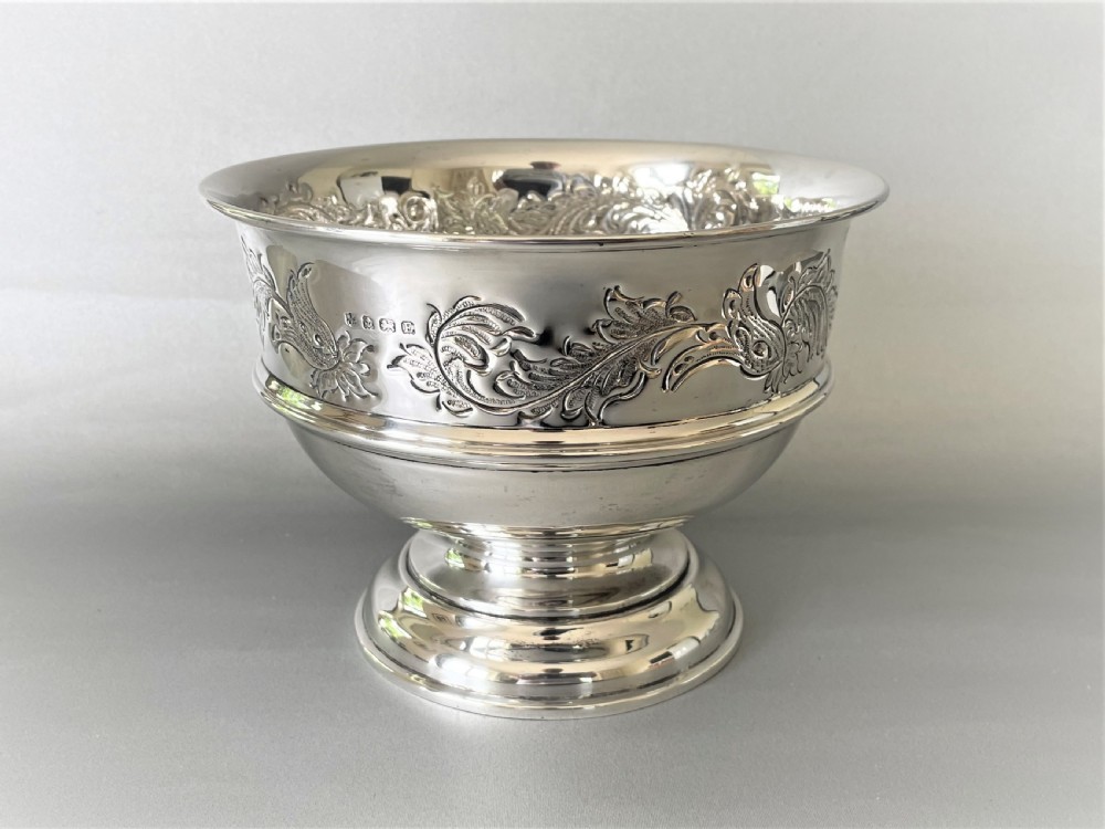 A Handsome Hallmarked Silver Rose Bowl