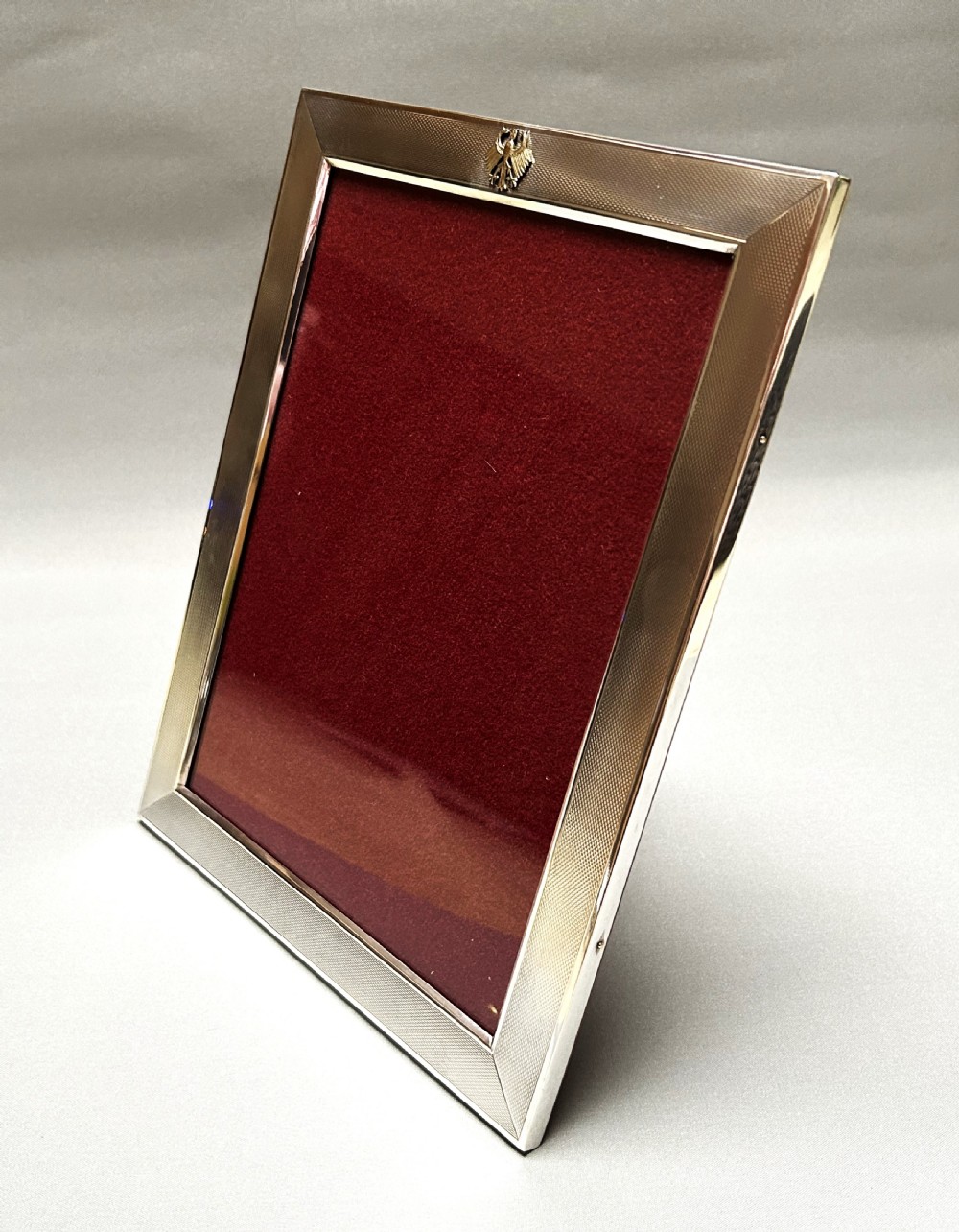 A handsome large German silver photo frame View IX