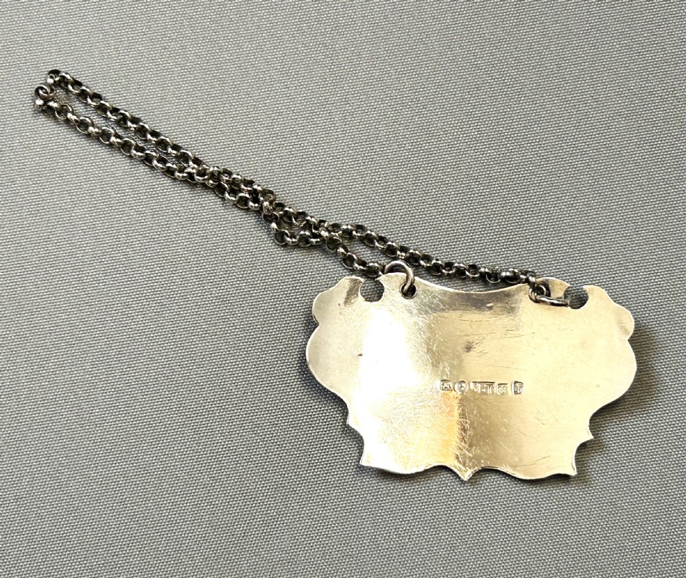 An early Victorian 'escutcheon' form Gin label View III