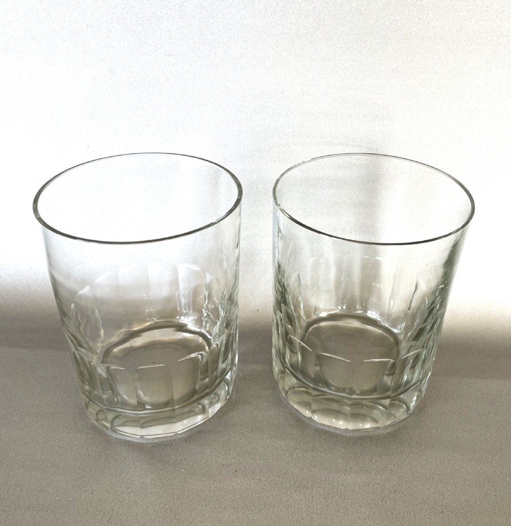 A Very Large Pair Of Good Quality Whisky Tumblers View II