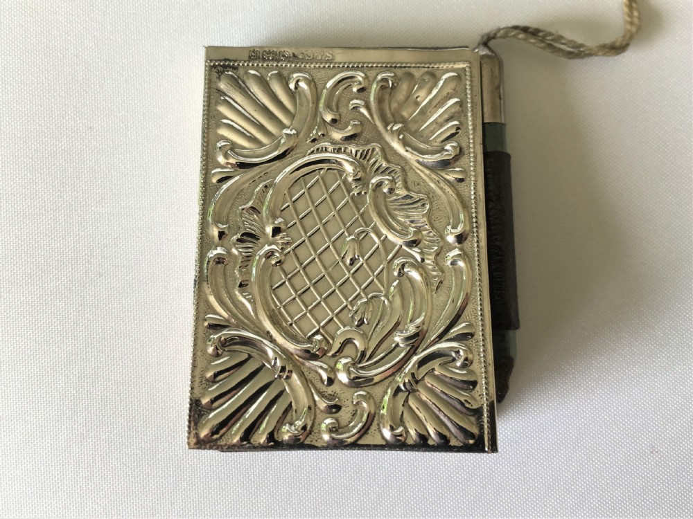 A charming Edwardian silver fronted notebook View IV