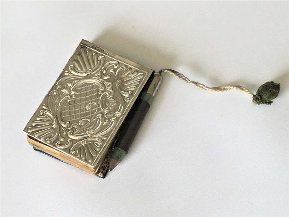A charming Edwardian silver fronted notebook