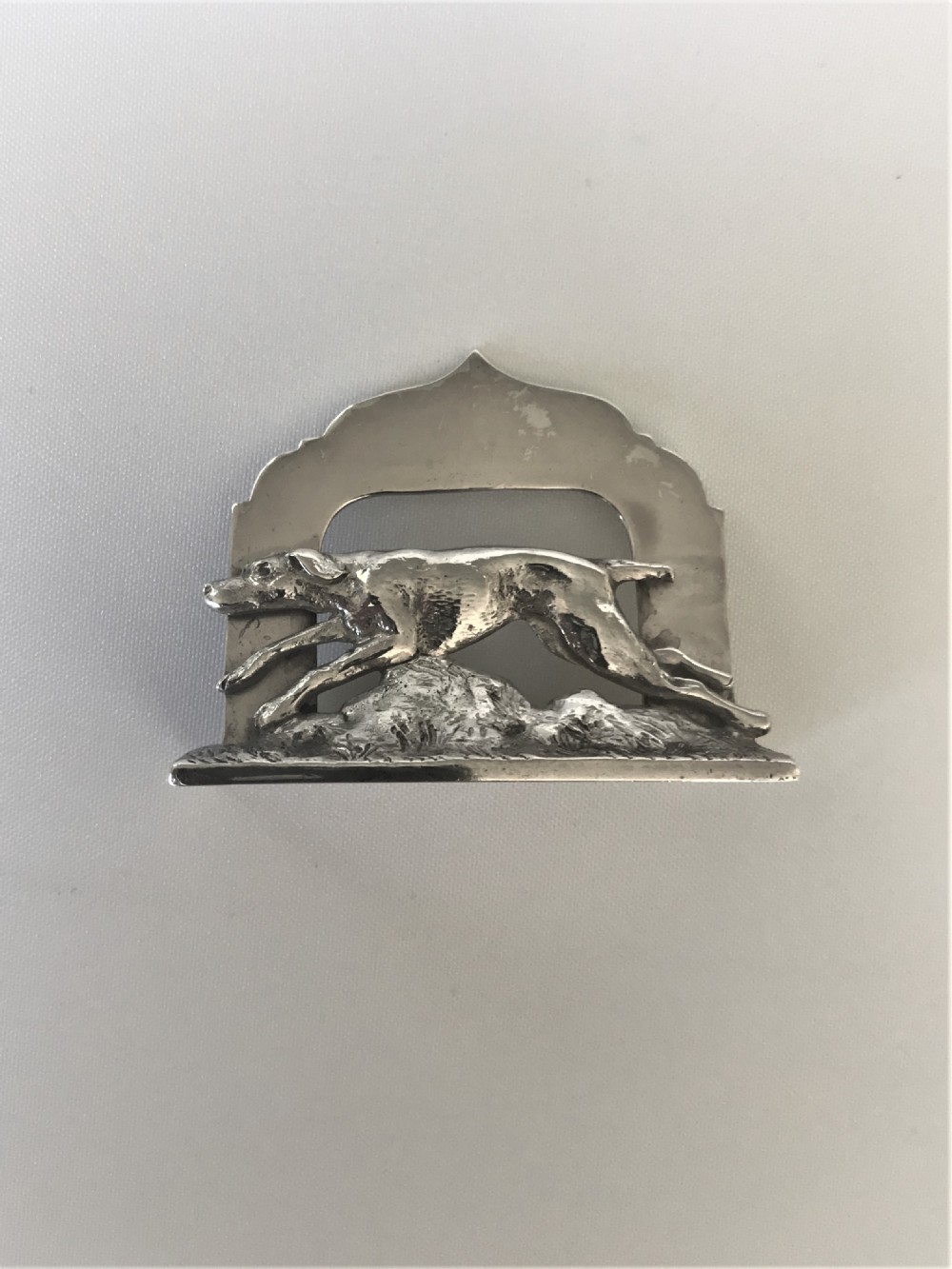 An exceptional pair of fox & hound menu/card holders View VII