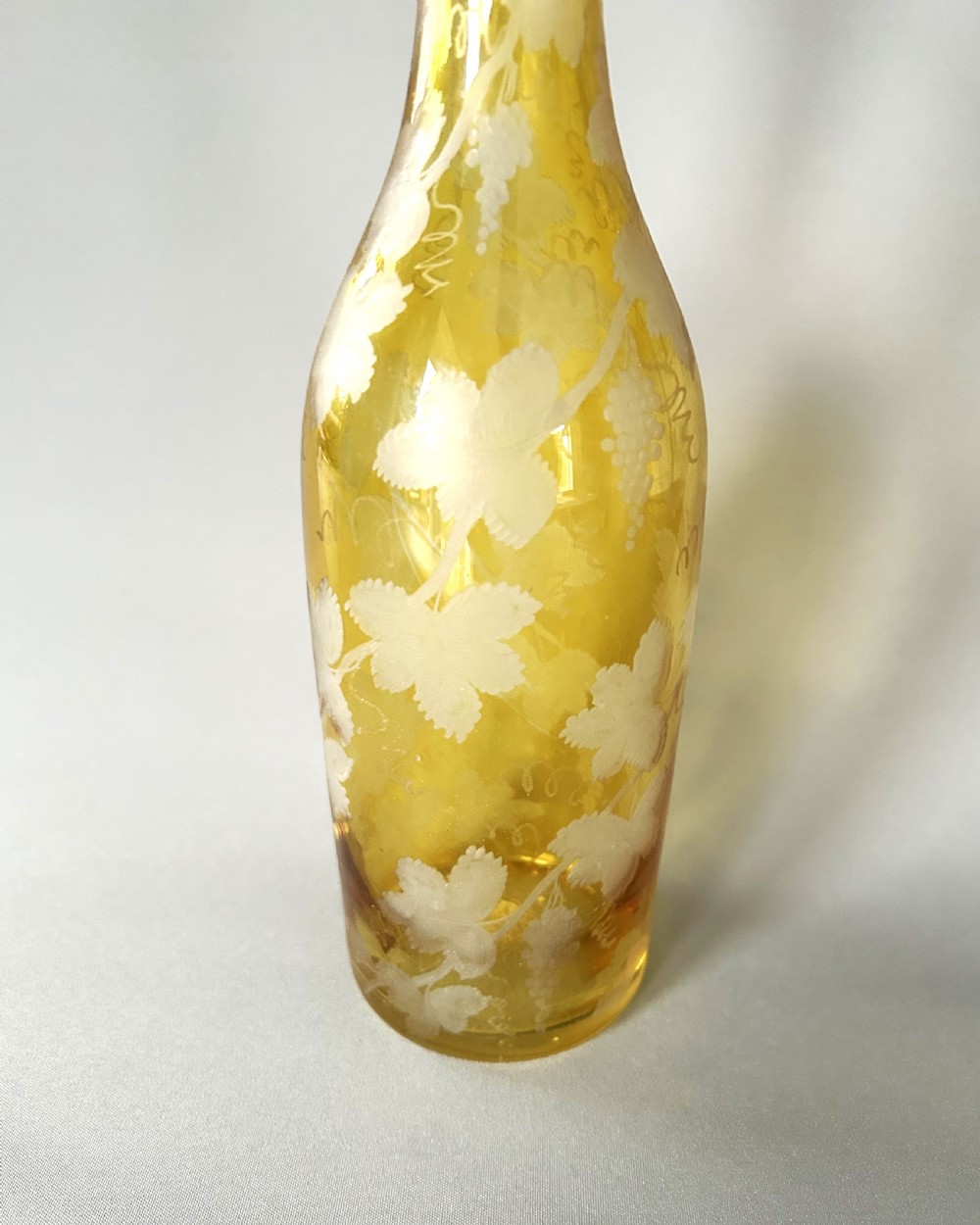 A rare early Victorian Amber glass & silver plate wine bottle View III