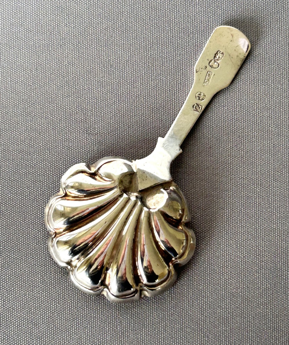 An unusual Georgian silver caddy spoon View II