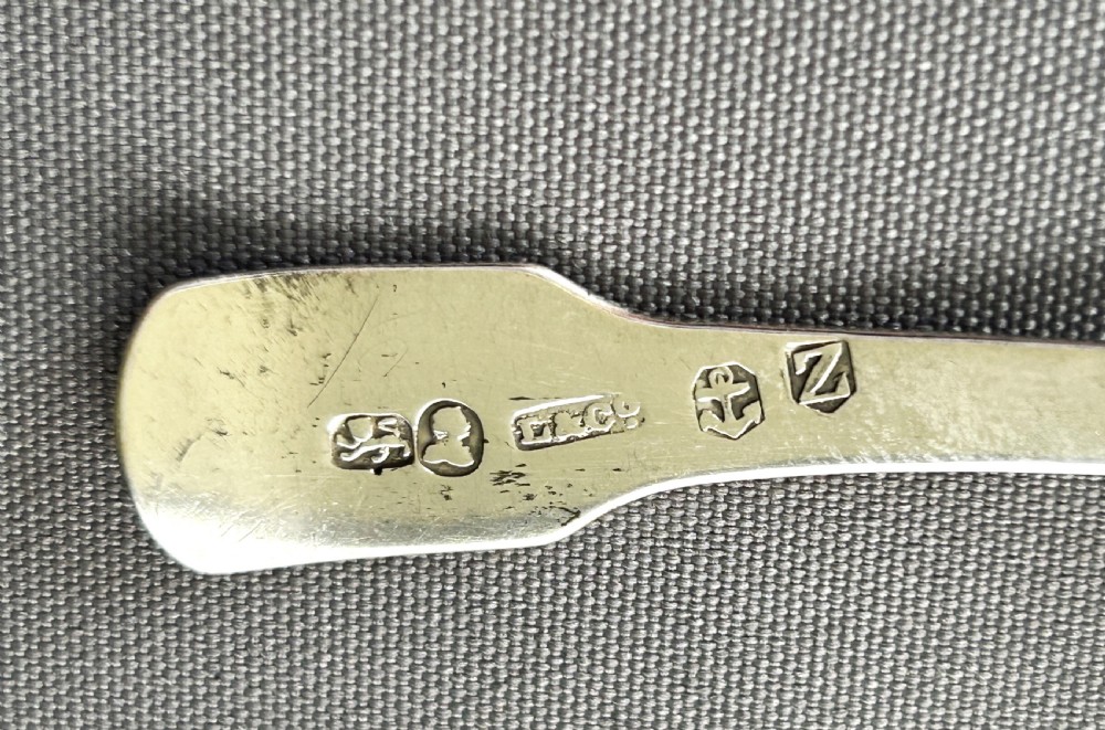 An unusual Georgian silver caddy spoon View III