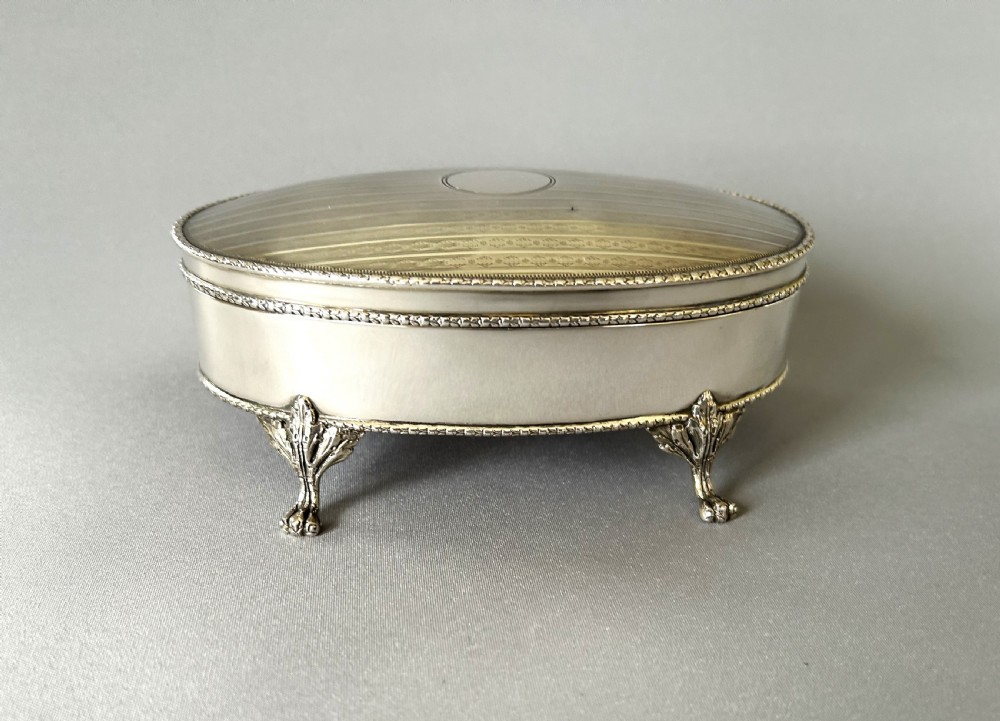 A Superb Edwardian large silver jewel box View III