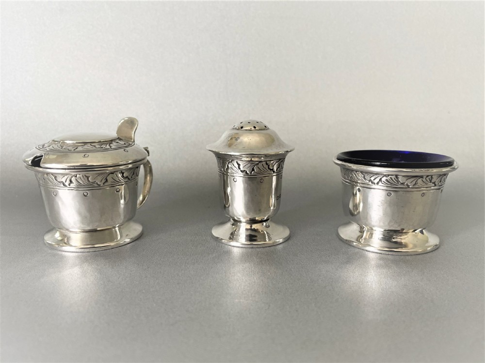 A Rare Liberty & Co. Silver Three Piece Cruet View III