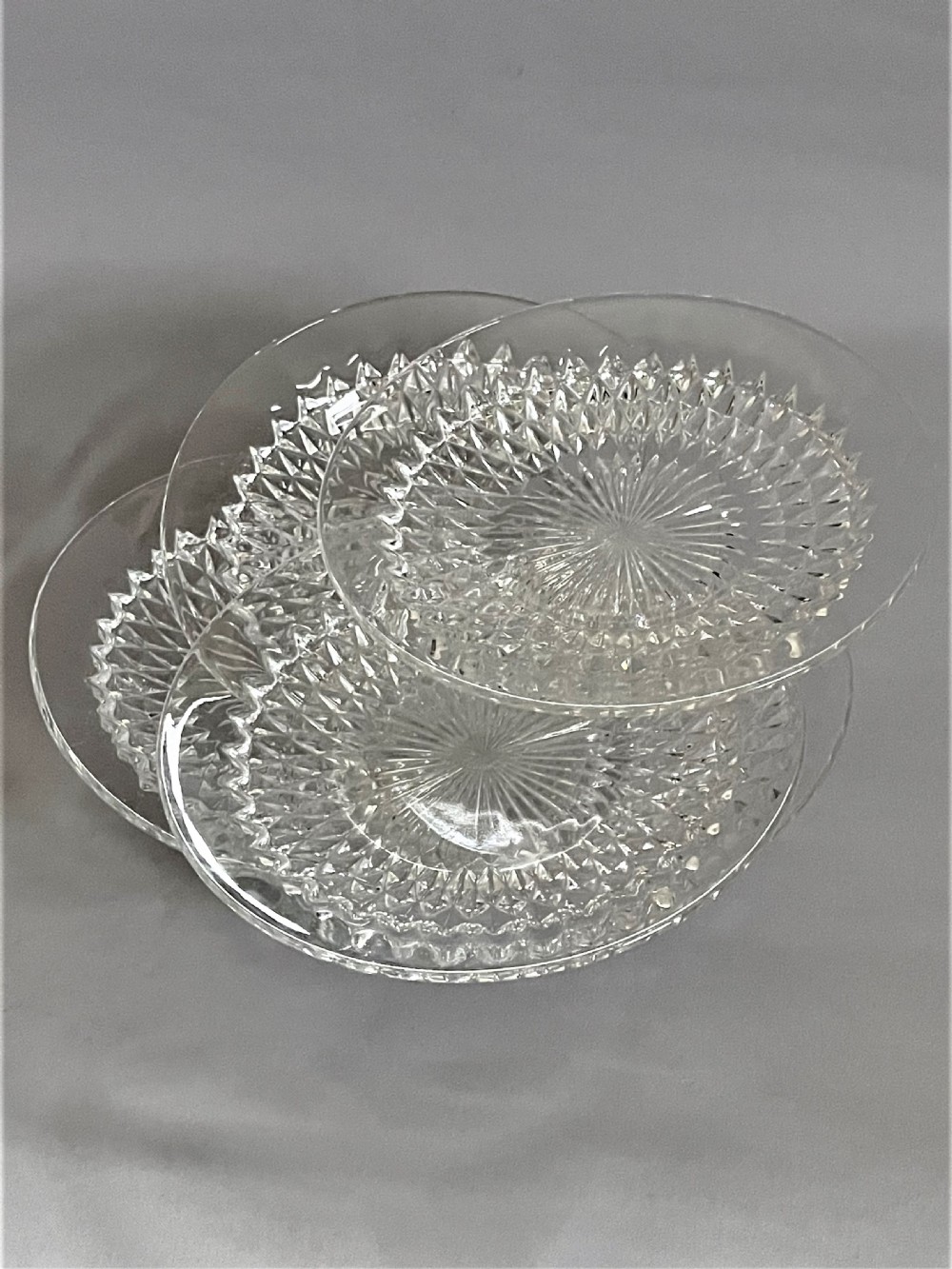 A Delightful Set of Six Glass Ice Plates View IV