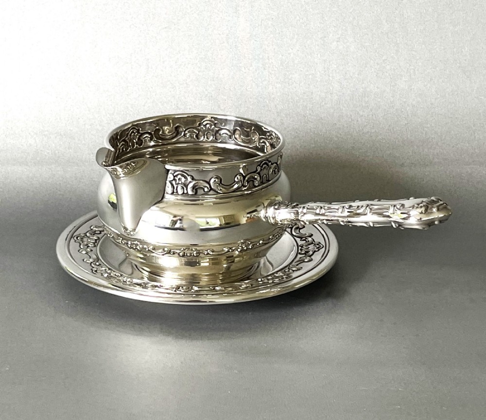 A Superb Gorham Sterling Silver Brandy Warmer & Saucer