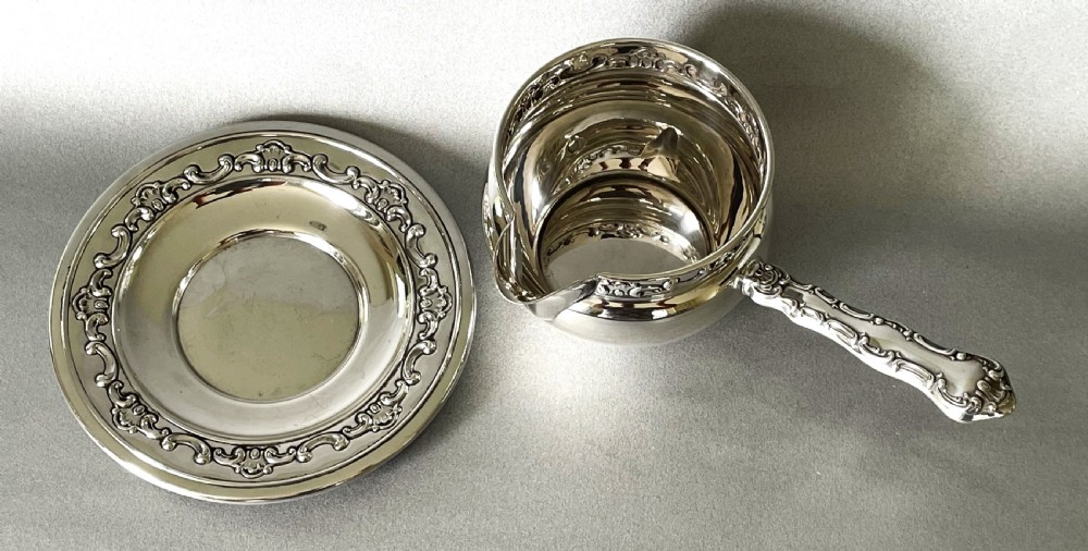 A Superb Gorham Sterling Silver Brandy Warmer & Saucer View IX