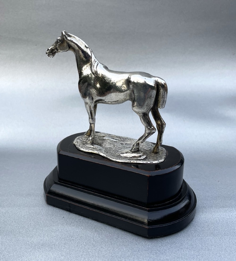 A Fabulous Victorian Cast Silver Horse Figure