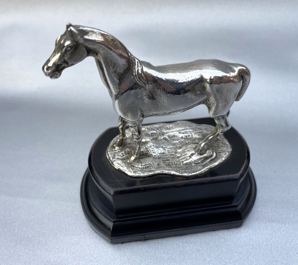 A Fabulous Victorian Cast Silver Horse Figure View III