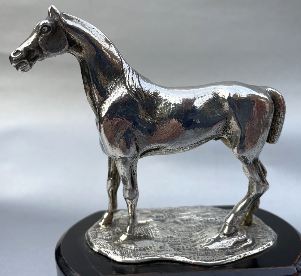 A Fabulous Victorian Cast Silver Horse Figure View IV