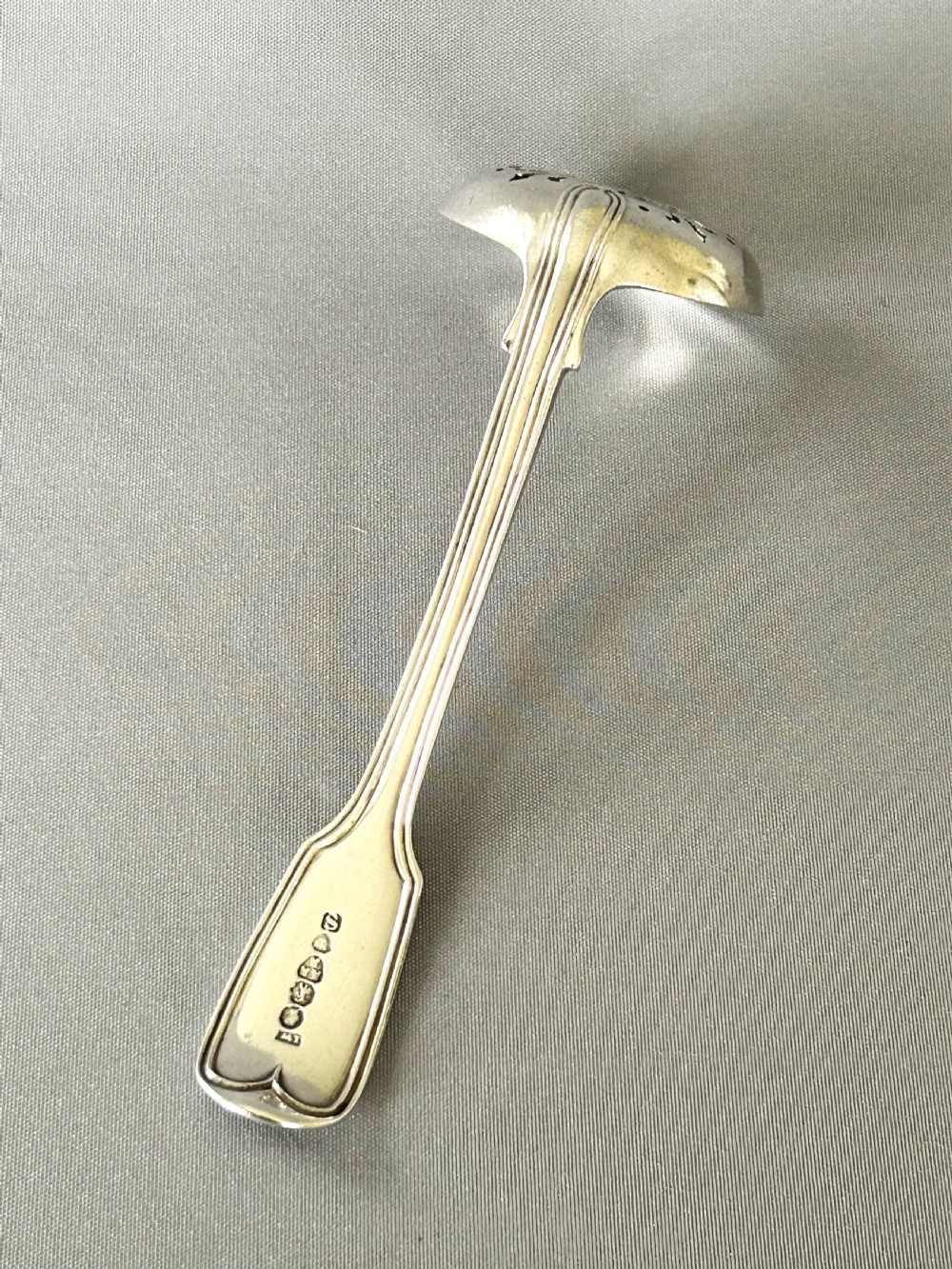 A Newcastle silver Fiddle & Thread sifter spoon View IV