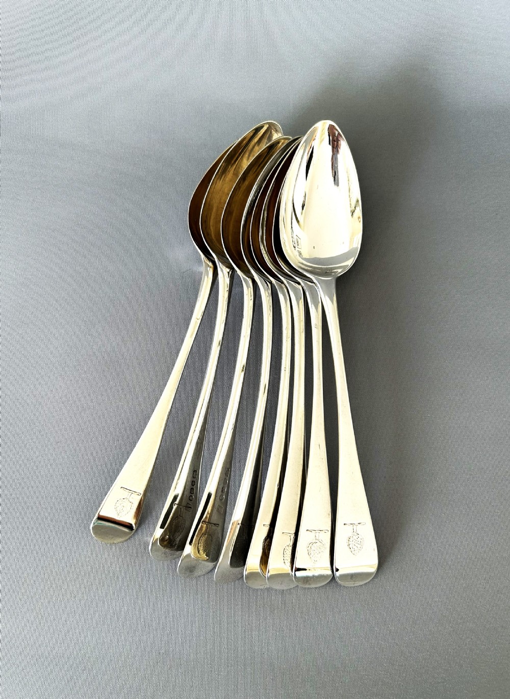 A set of 8 Bateman Family 18th Century tablespoons