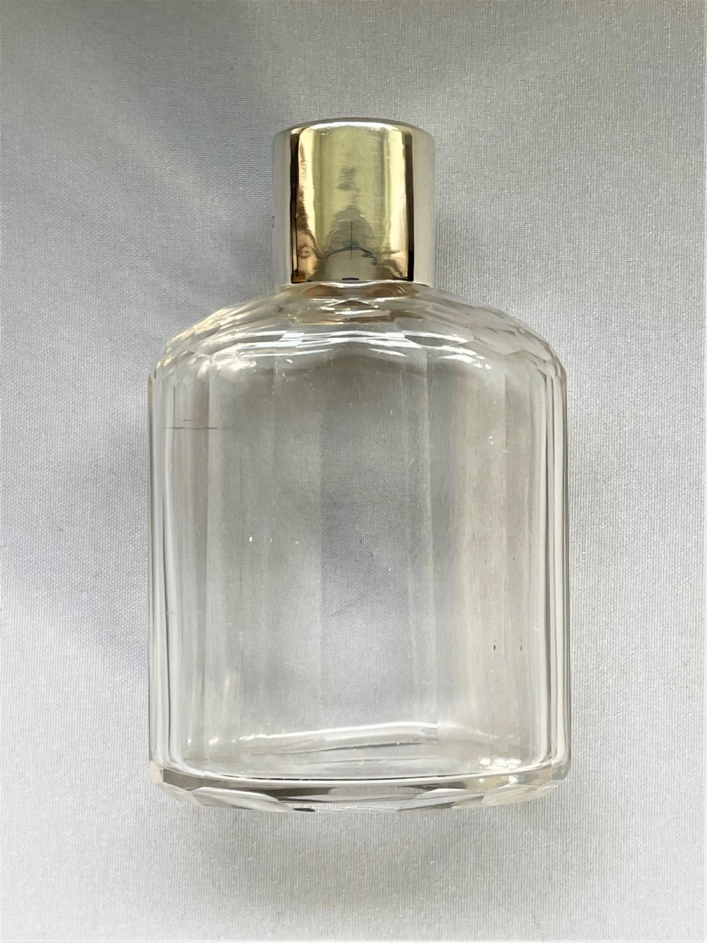 A gorgeous Art Deco silver & enamel topped cologne bottle View III