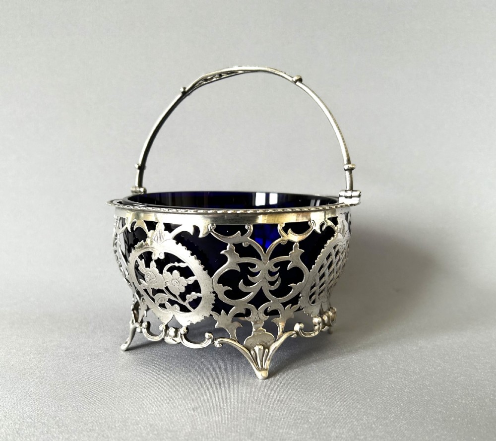 A gorgeous late Victorian pierced silver basket