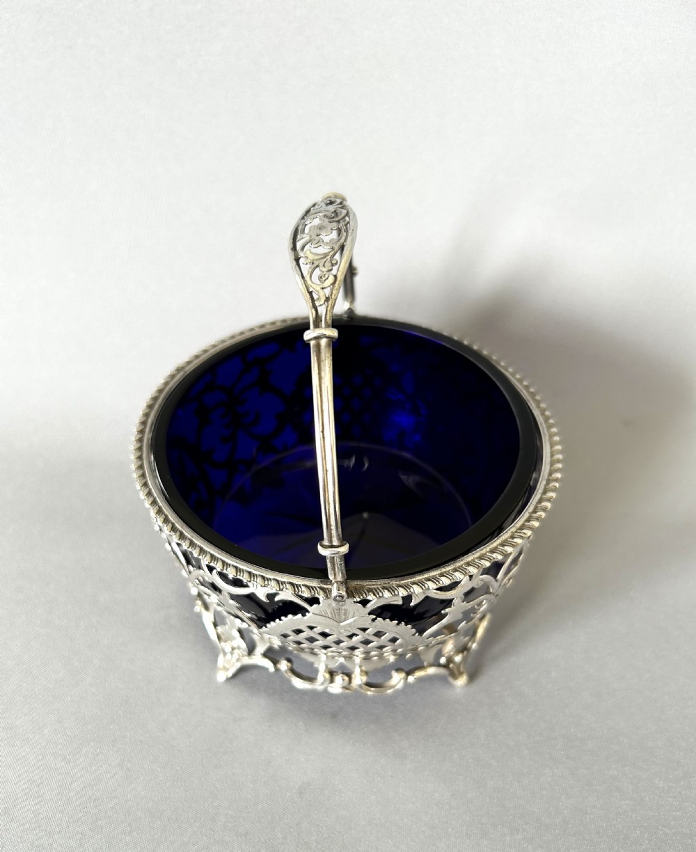 A gorgeous late Victorian pierced silver basket View III