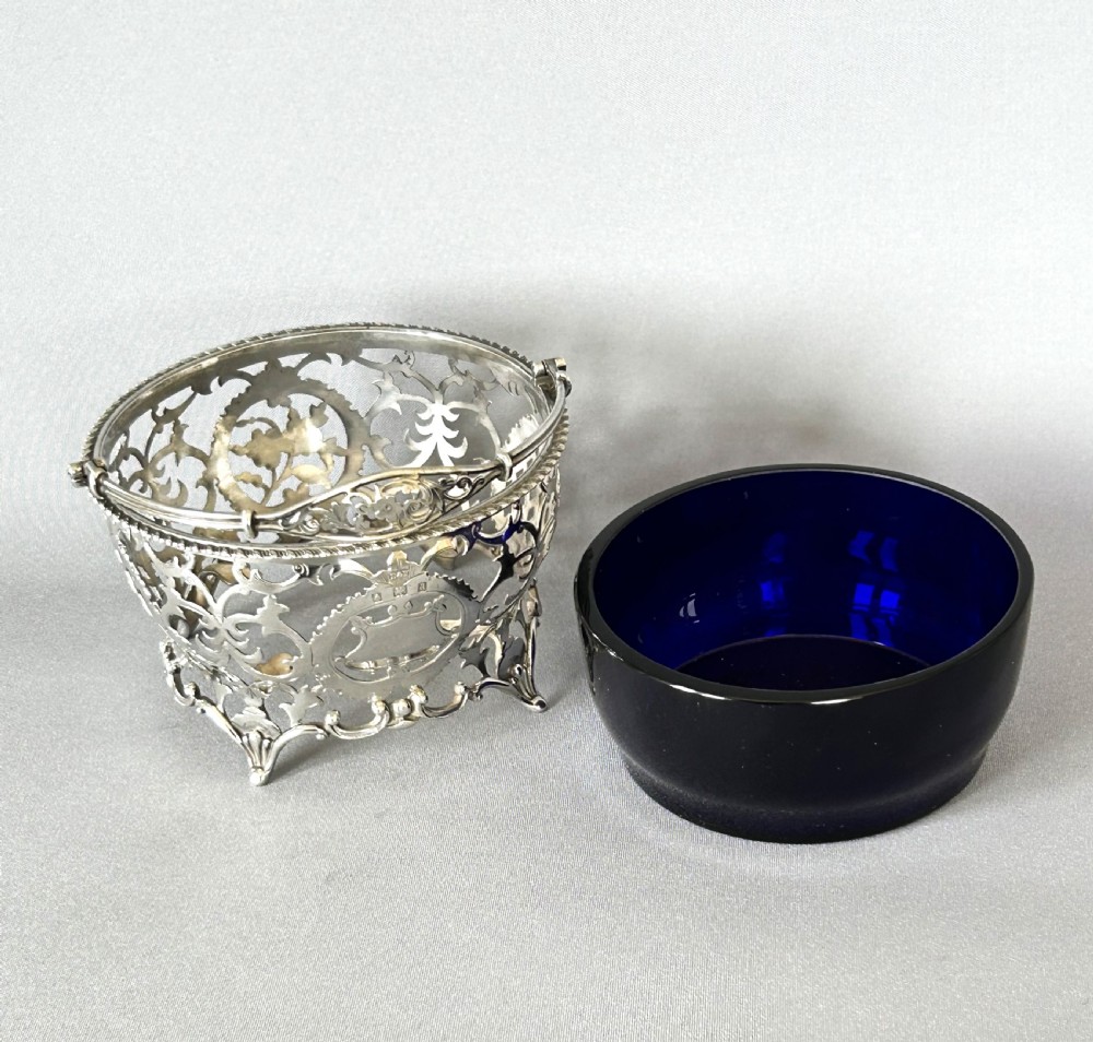 A gorgeous late Victorian pierced silver basket View VI