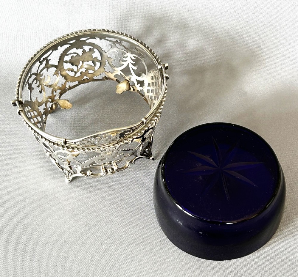 A gorgeous late Victorian pierced silver basket View VII