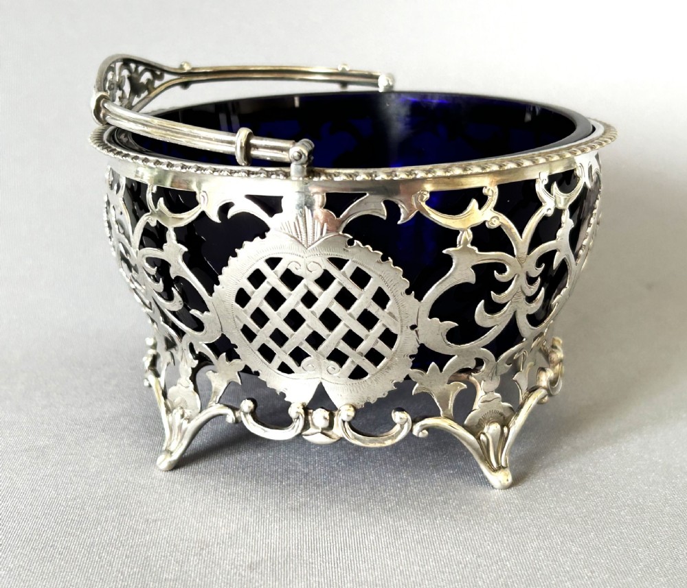 A gorgeous late Victorian pierced silver basket View VIII