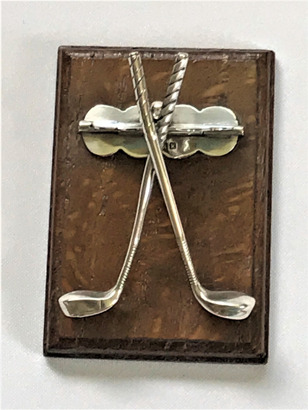 A rare Edwardian silver golfing desk clip View V