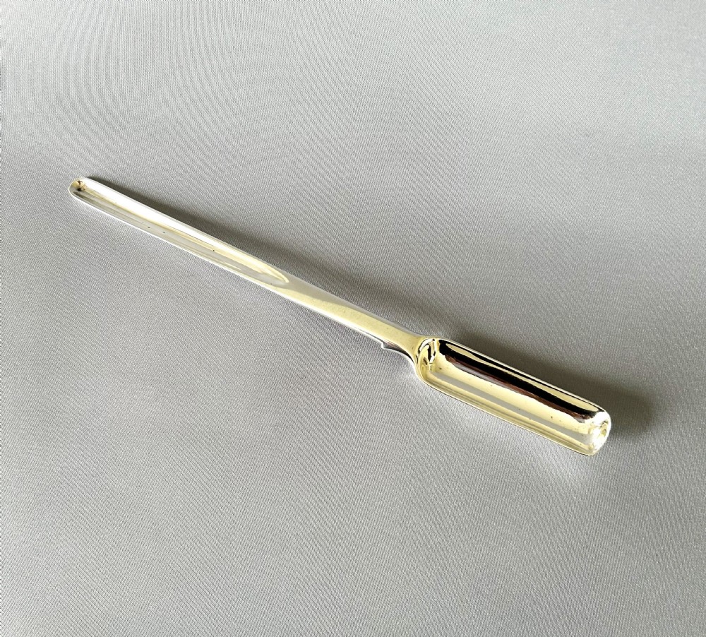 A rare Georgian Irish silver marrow scoop with possible Military interest
