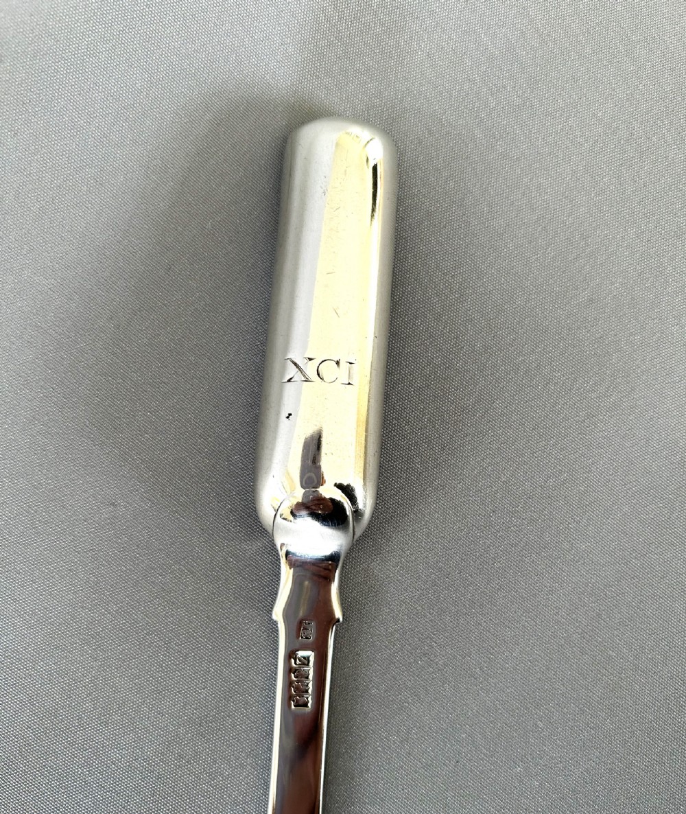A rare Georgian Irish silver marrow scoop with possible Military interest View IV