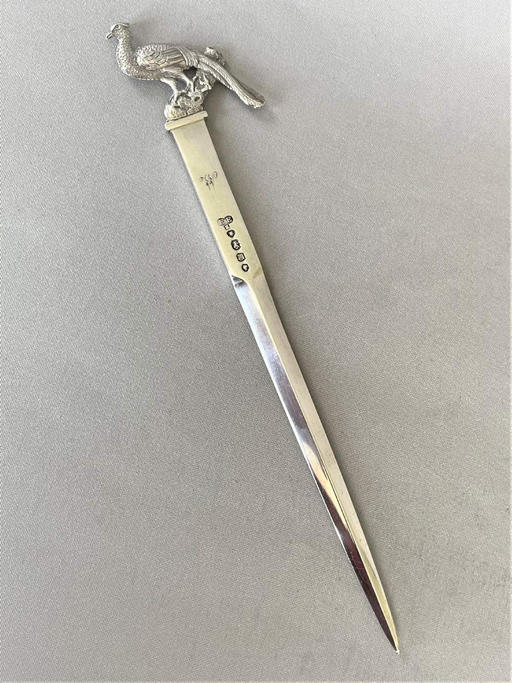 A rare Victorian silver game skewer by a female silversmith View V