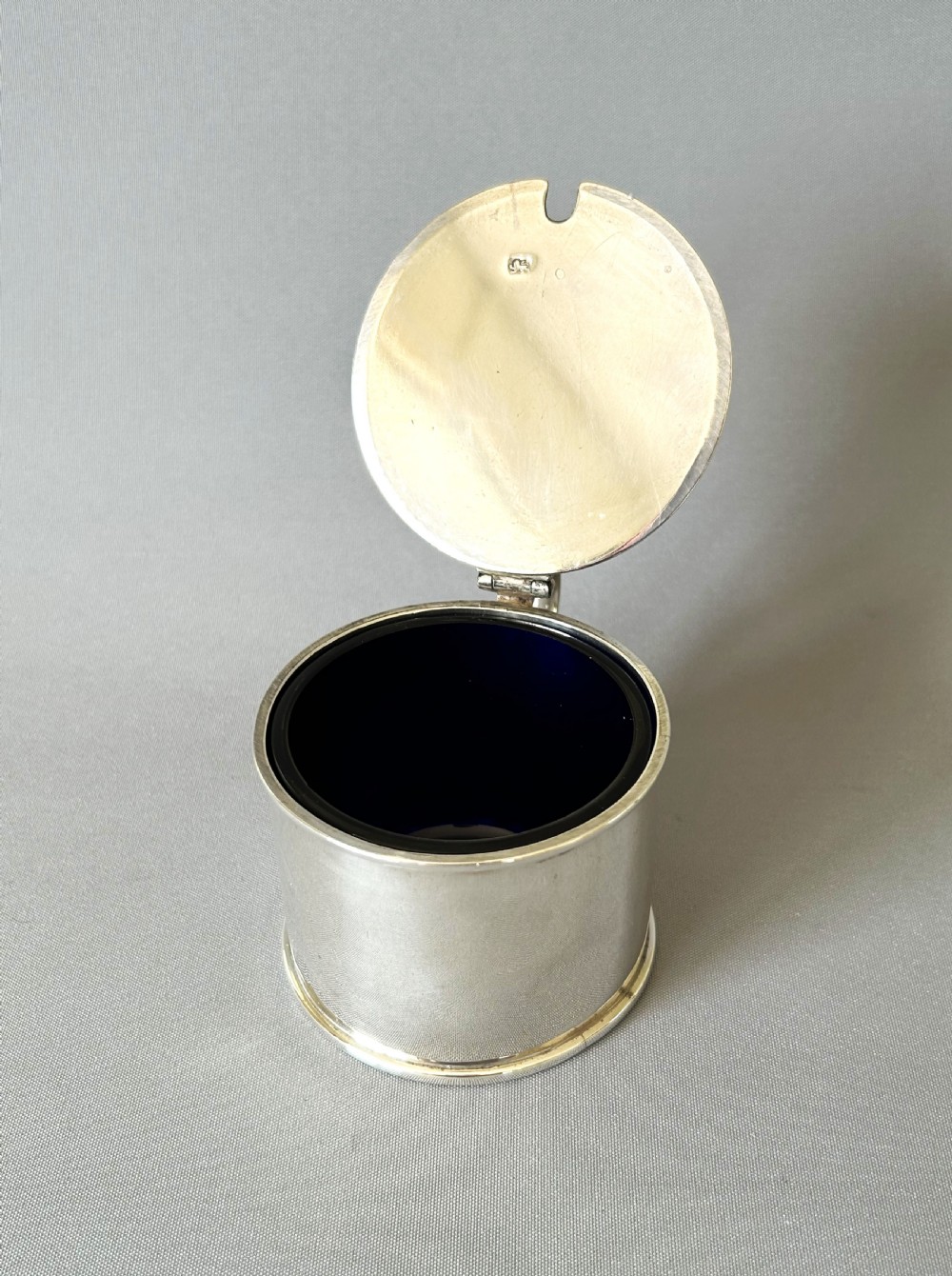 A rare large 18th Century silver drum mustard pot View VI