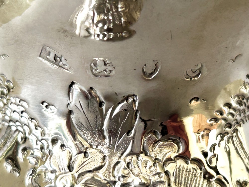A gorgeous 18th Century silver cream jug View V