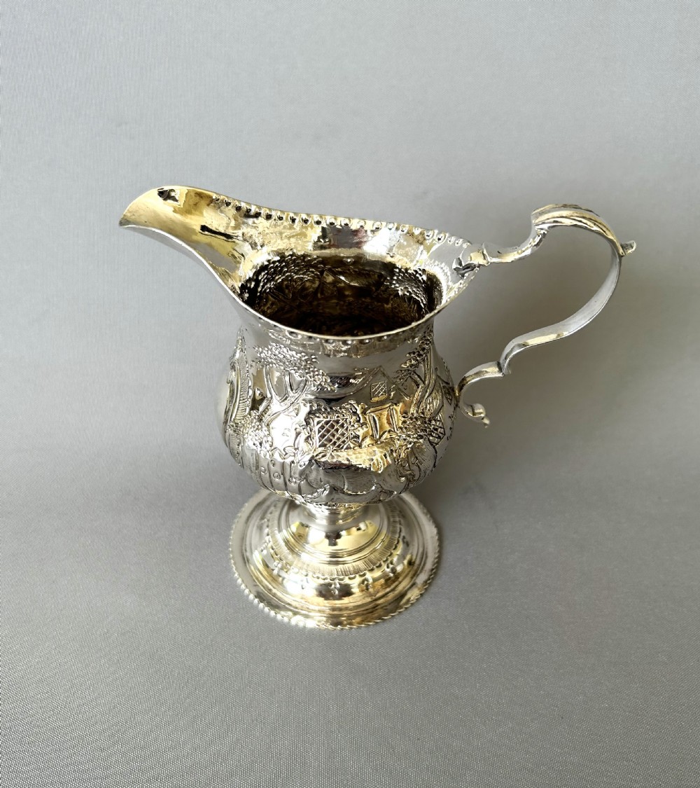 A gorgeous 18th Century silver cream jug View VI